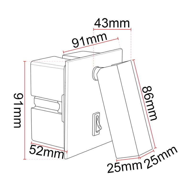 Liseuse DILIBED ALK25 3W 70Lm/W AC85-265V - image secondaire