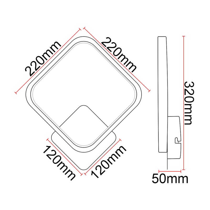 Applique DILICOIL ALS01 10W 90Lm/W AC85-265V - image secondaire