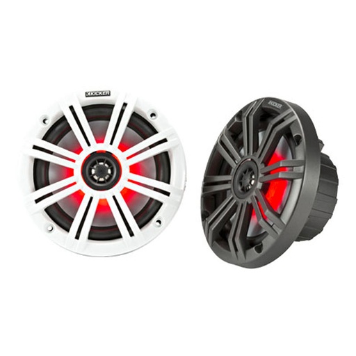 [BATAUD85102] Haut-parleurs marine LED KM 195W 16,5Cm 4ohms Kicker KI-45KM654L