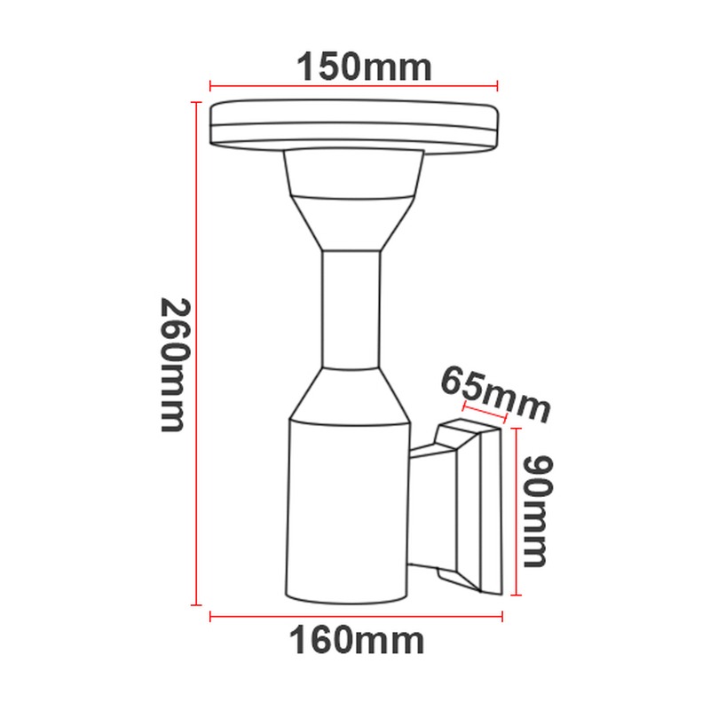 Applique DILITOWER Rond 12W 80Lm/W AC85-265V - image secondaire