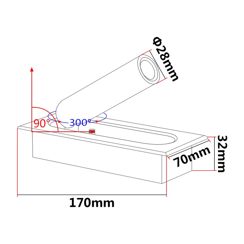 Liseuse DILIBED A170 3W 80Lm/W AC85-265V - image secondaire
