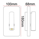 Liseuse DILIBED A180S 11W 80Lm/W AC85-265V - image secondaire