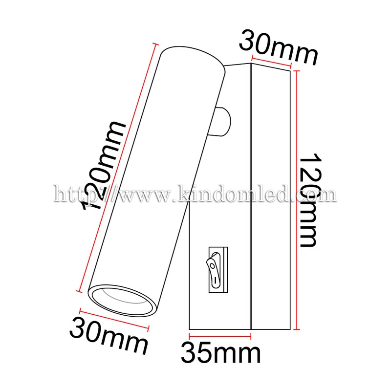 Liseuse DILIBED ALK03 3W 70Lm/W AC85-265V - image secondaire