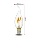 Ampoule LED DILIFIL C35 Flamme 90Lm/W IP20 Φ35×118mm AC85-265V - 3