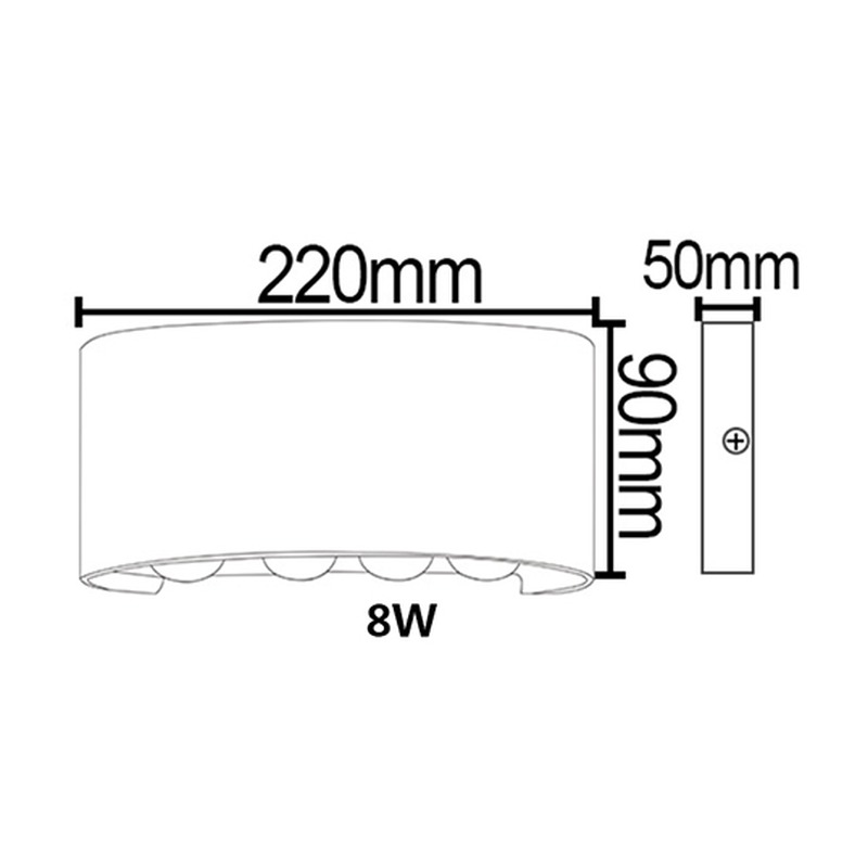 Applique DILICURVE 110Lm/W IP65 AC85-265V - image secondaire