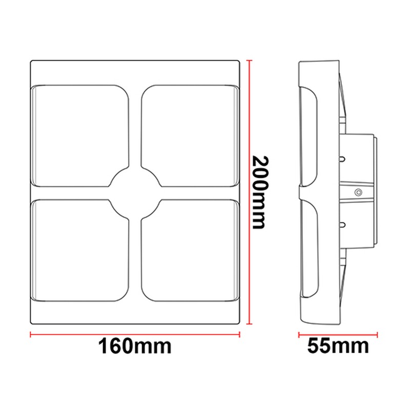 Applique DILIMINO A41 12W 80Lm/W AC85-265V - image secondaire
