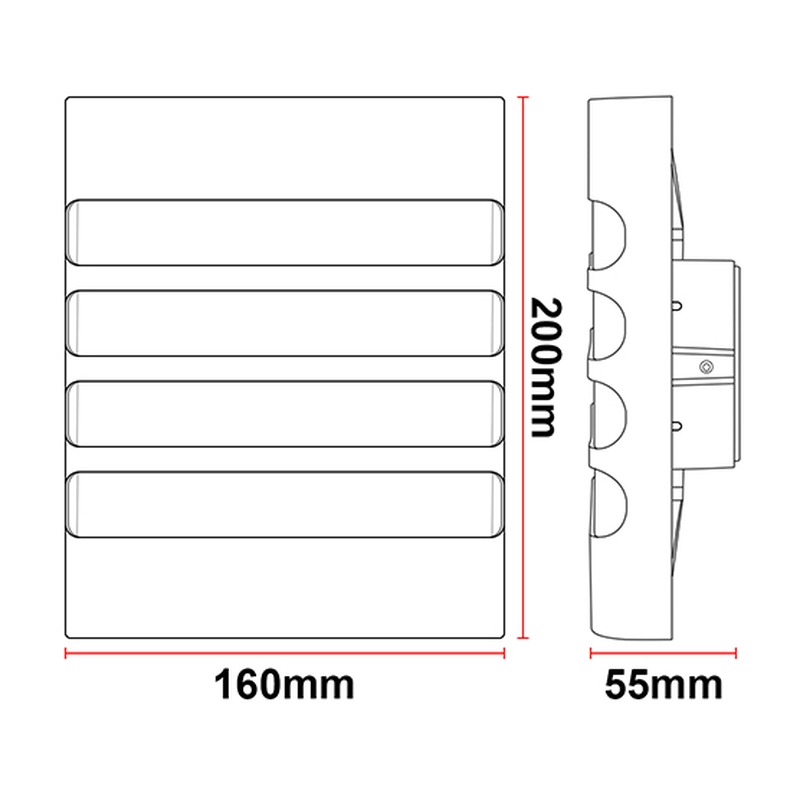 Applique DILIMINO A43 12W 80Lm/W AC85-265V - image secondaire