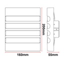 Applique DILIMINO A43 12W 80Lm/W AC85-265V - image secondaire