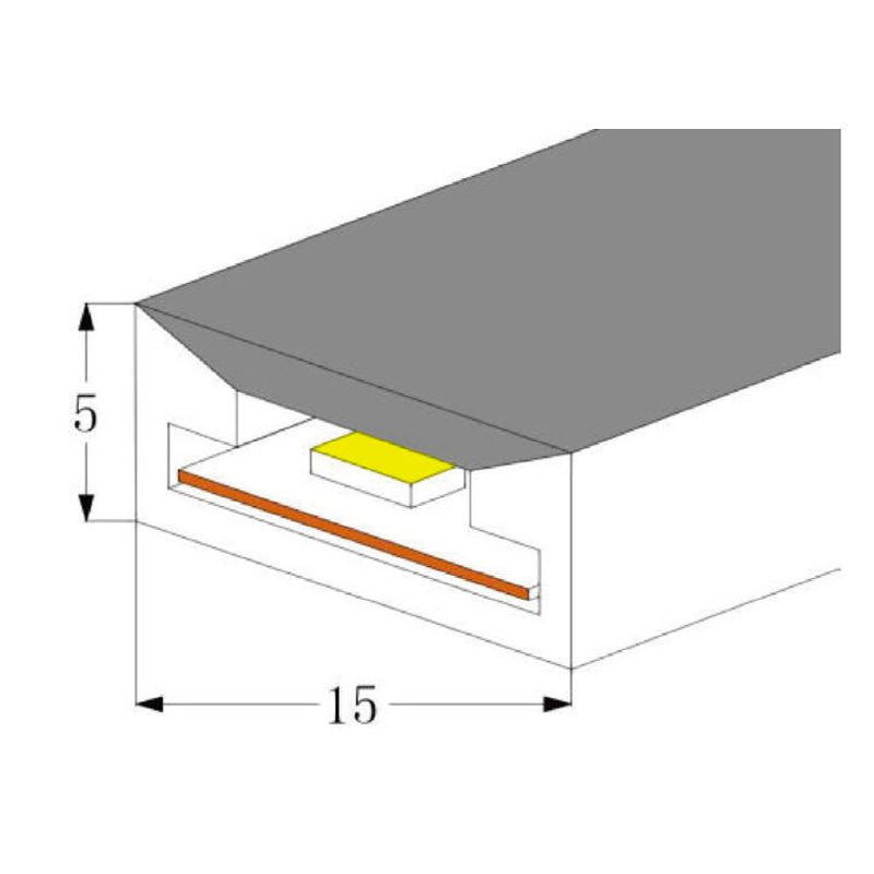Profilé Aluminium 1000*28*10mm IP65 (copie)