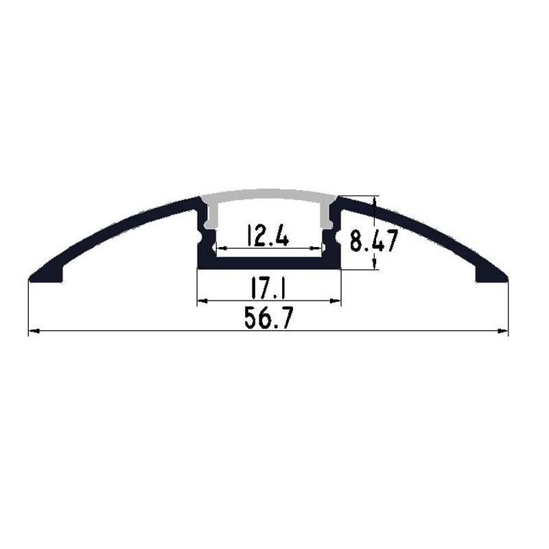 Profilé Aluminium pour LED LSP57-8.5