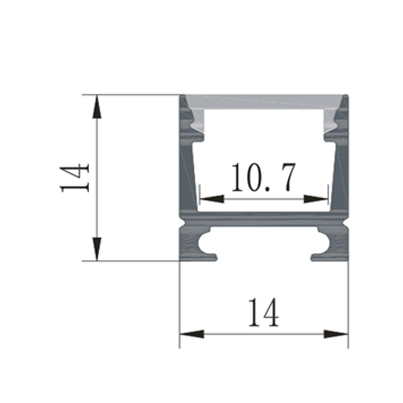 Profilé Aluminium pour LED Aimanté LSPM14-14