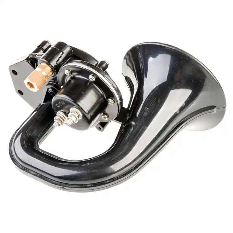 Klaxon à Air 1 Trompe Plastique Noir  DC12-24V DLGY-110-1