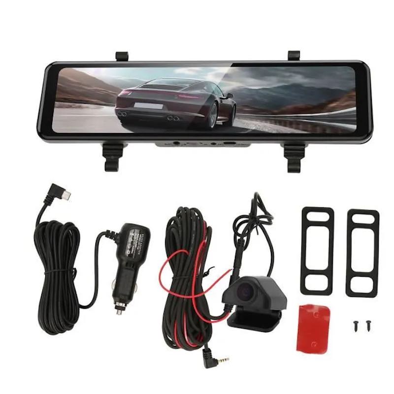 Écran rétroviseur 4,3" avec camera de recul et dashcam D05-2 DC12V