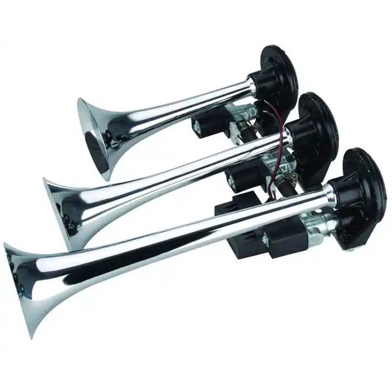 Klaxon à Air 3 trompes Metal Chrome DC24V DLGT-306
