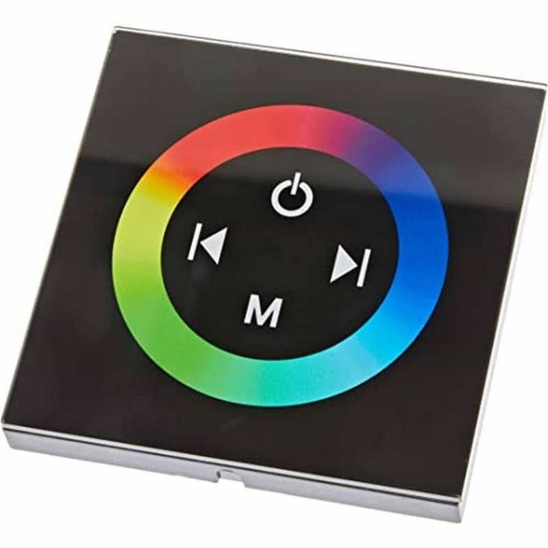 Contrôleur Interrupteur RGB 4A/Ch Noir UK IP44 85*85*35mm DC12-24V