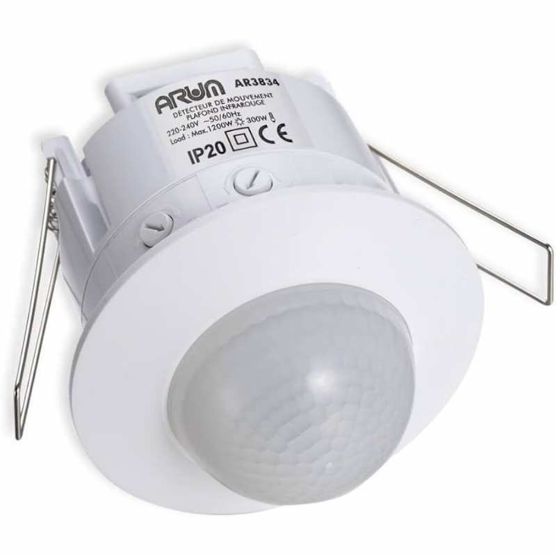 Détecteur présence plafond allumage automatique durée réglable 800W IP44 53*65mm E41*65mm AC110-240V 50-60Hz