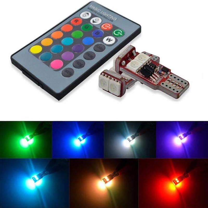 Ampoules LED T10/W5W 6SMD5050 RGB