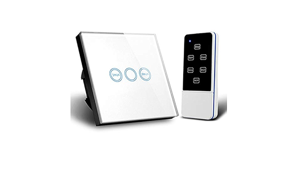 Interrupteur triple tactille Blanc 300W UK IP44 86*86*40mm AC180-240V 50-60Hz