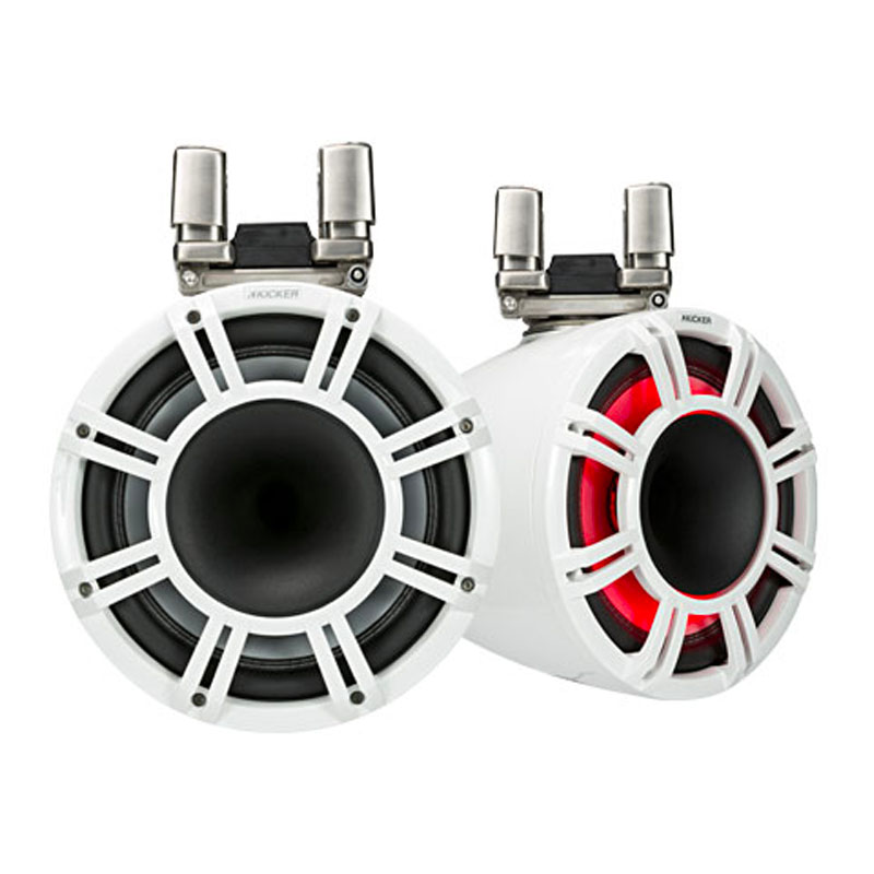 Satellites blanc marine LED KMTC 300W 20Cm 4ohms Kicker KI-45KMTC8W