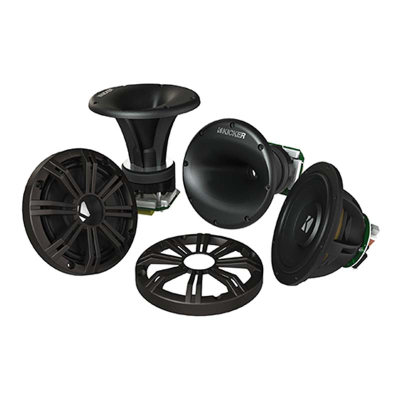 Haut-parleurs éclatés marine 400W 165mm 43mm 4ohms Kicker E144*99mm E144*1883mm KI-41KMS674C