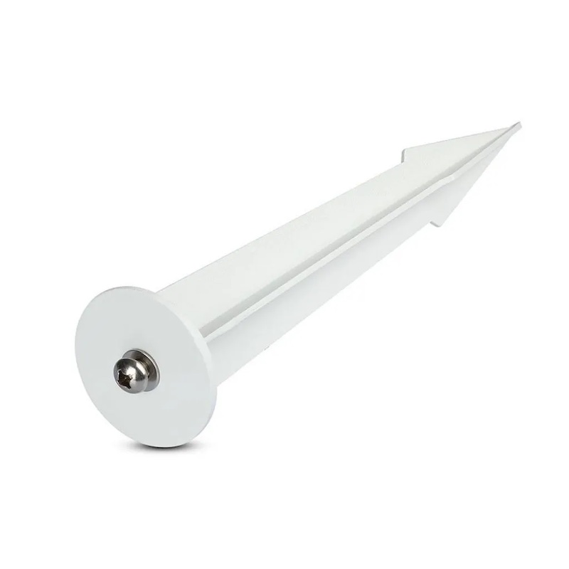 Piquet aluminium blanc pour projecteur et garden light