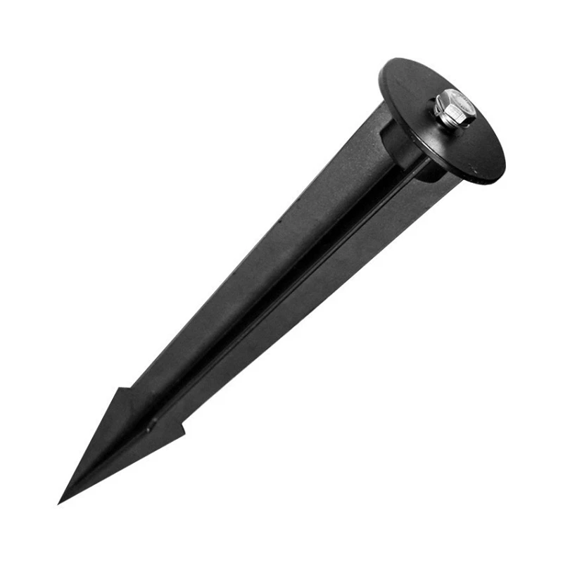 Piquet aluminium couleur Noir pour projecteur et garden light 205mm