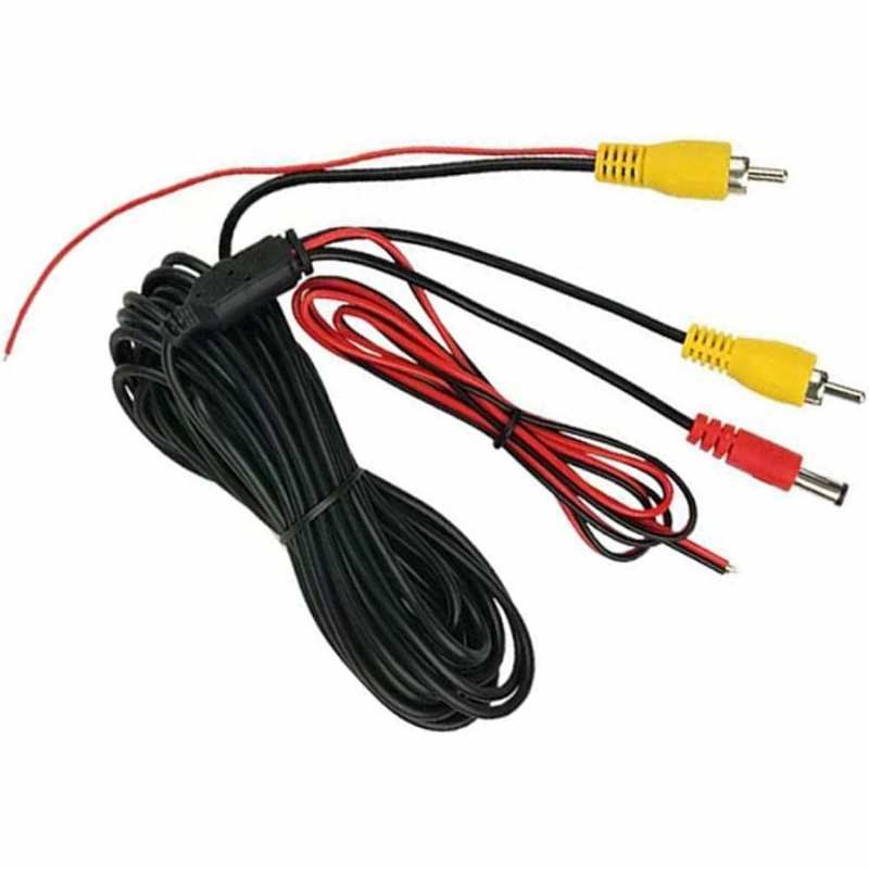 Câble camera automobile 6m coaxial et alimentation
