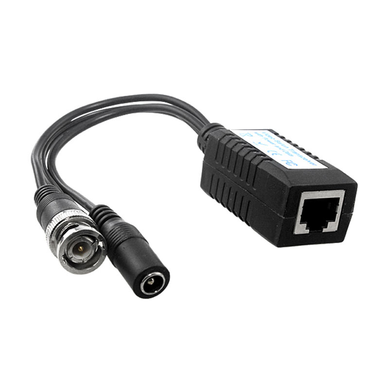 Connecteur BNC/DC vers RJ45 POE RX IP20 22*160mm PST-VBP01FP