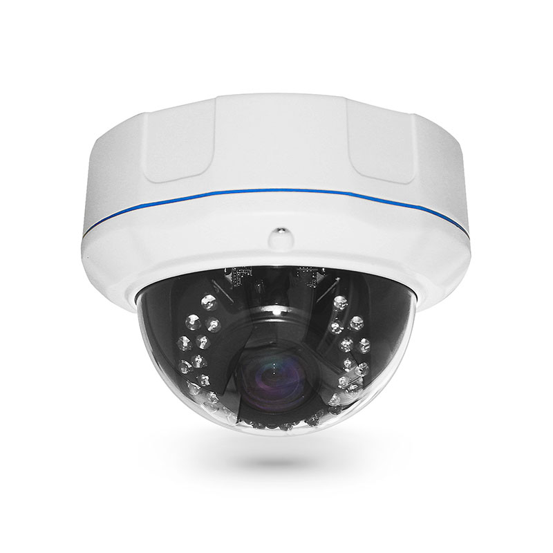 Caméra Dome 4,5" IP 1080P 2.0MP POE P2P H265 2,8-12mm Sony PAL IR 25mètres Blanc IP67 140*105mm DC12V 0,5A PST-IPCD402BH