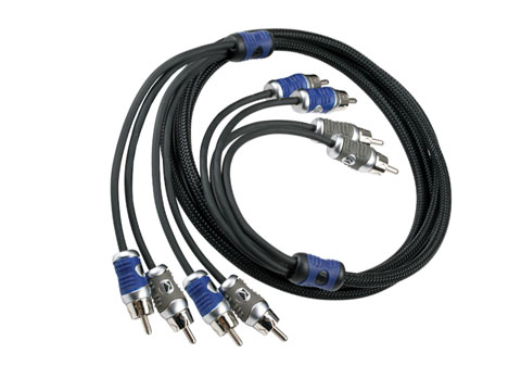 Câble RCA QI 4 canaux Kicker 4 mètres KI-QI44