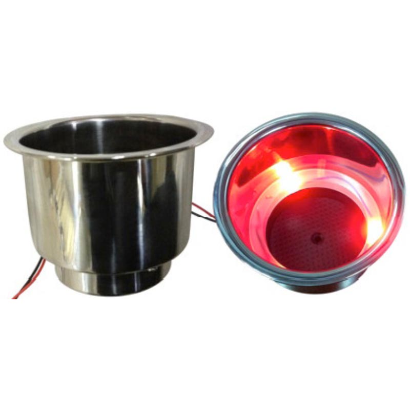 Porte Gobelet Inox 304 LED 4-1/4'' 3/8'' SF21208-2