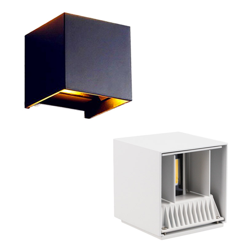 10W Applique Haut/Bas COB 3000K Gris Carré 1000Lm IP65 100*100*100mm AC180-240V 50-60Hz (copie)