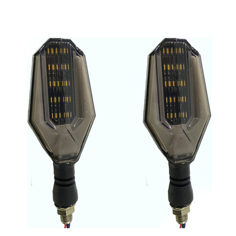 Clignotant moto Blanc 6000K + Orange DC12V MLA