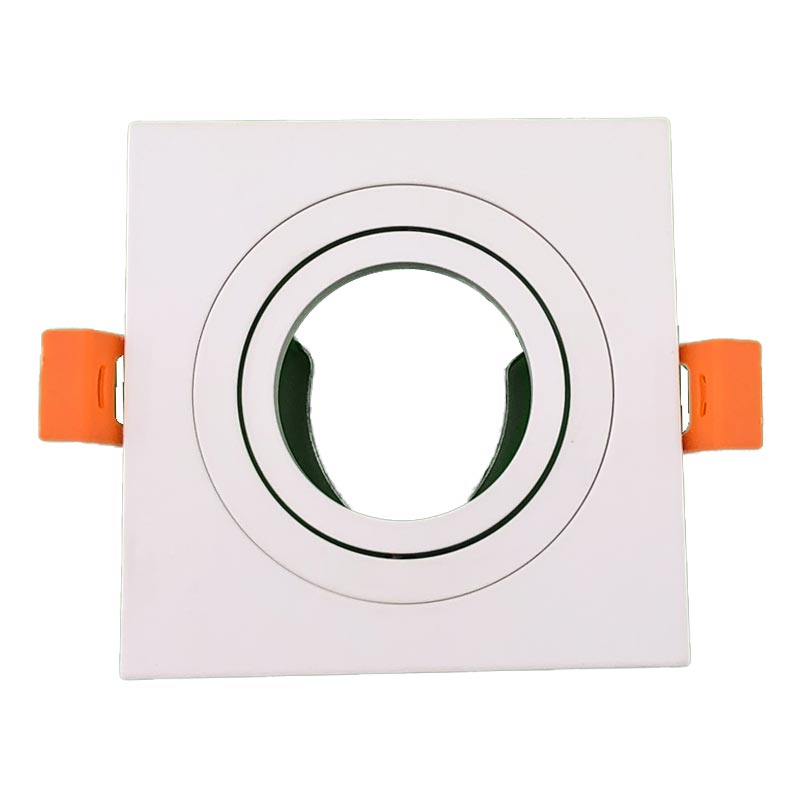 Collerette Carré SLF225S 91*91*27mm EØ80mm GU10Ø50mm