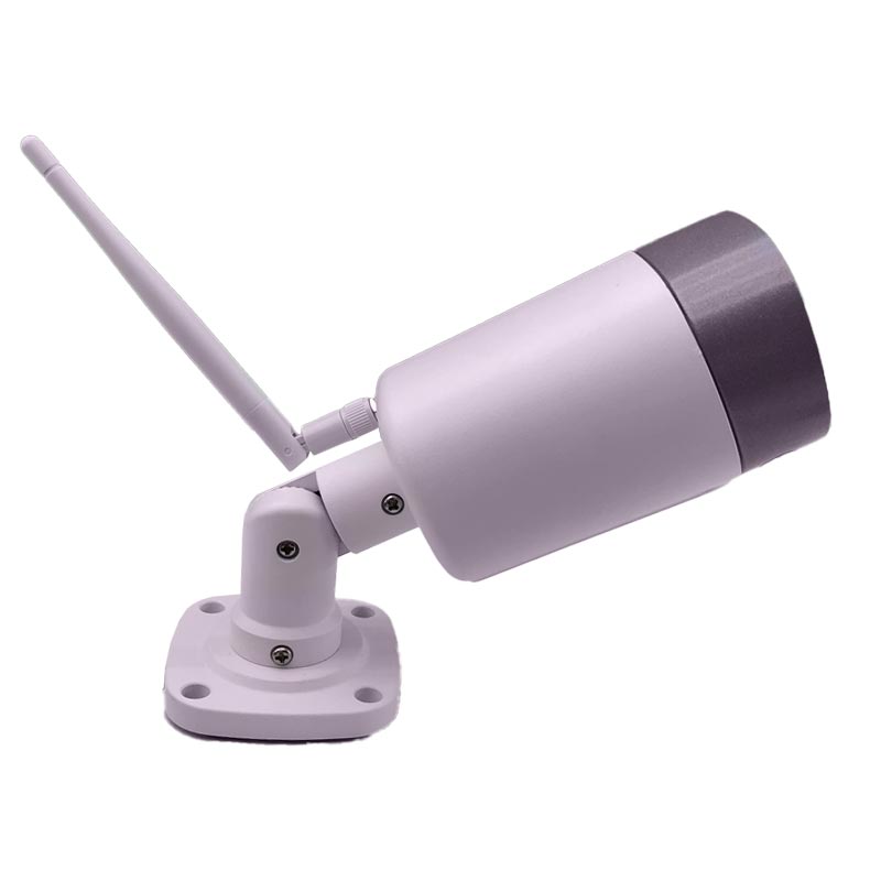 Caméra Wifi Bullet 1080P 2.0MP 3.6mm Sony PAL IR 20mètres APP Blanc IP66 SD/AUDIO DC12V 1A PST-QJ06