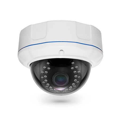 [VIDSURCAM02390] Caméra Dome IP 1944P 5.0MP POE P2P H265 2,8-12mm Sony PAL IR 25mètres Micro Blanc IP67 140*105mm DC12V 0,5A PST-IPCD402EH5