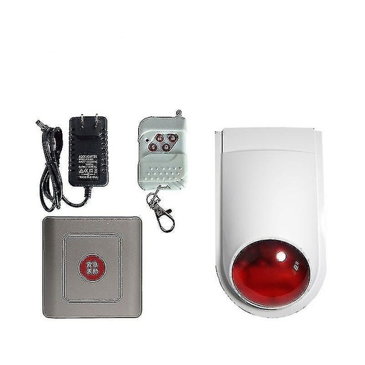 [ALARMSIRÈ01935] Sirène sans fils flasher LED batterie 36h IP66 205*115*70mm PST-G90-WS