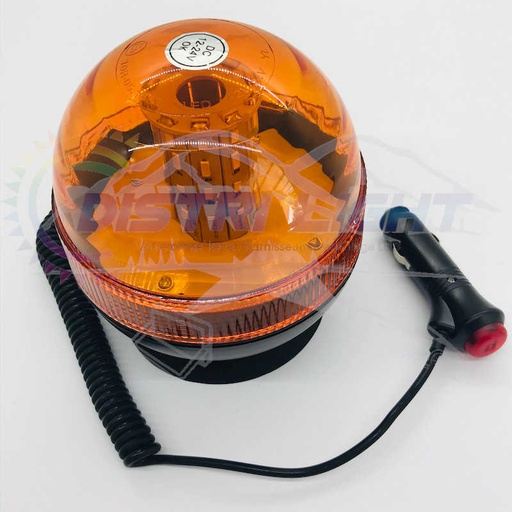 [AUTGYR52722] Gyrophare Dome LED aimanté 40W Orange DC12-24V DL620A