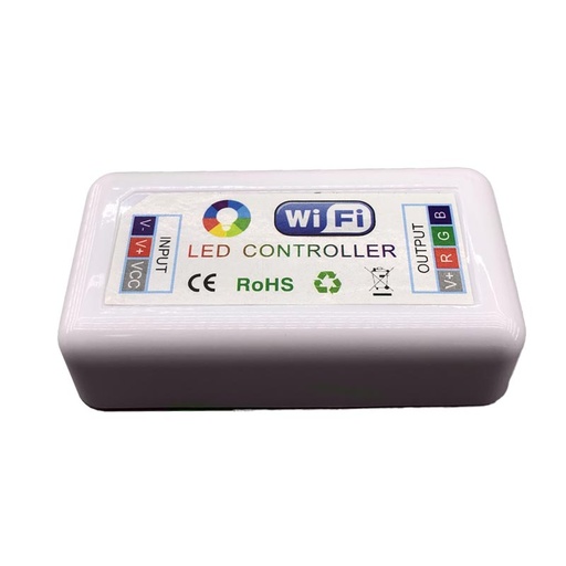 [ÉCLCONTR03816] Contrôleur RGB Wifi 180W 5A/Ch IP20 85*45*23mm DC12-24V