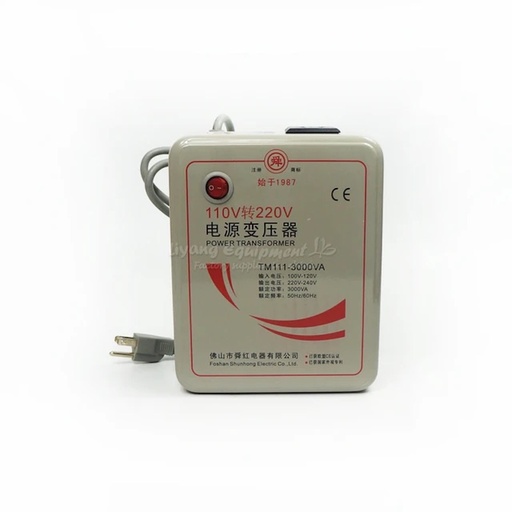 [DIV03465] Transformateur 500W 220V vers 110V avec bouton d'arrêt et prise