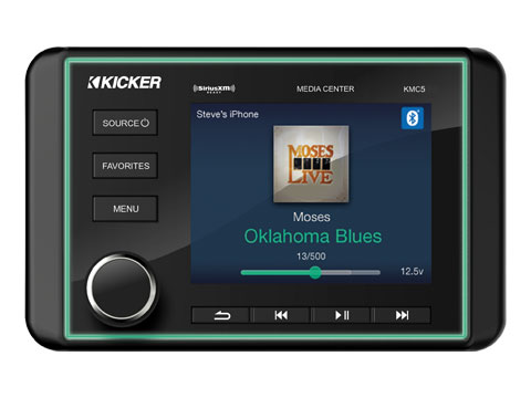 [BATAUD14317] Autoradio marine KM Bluetooth USB FM AUX 2 Zones SiriusXM NMEA Kicker 139,7*88,9*33mm E76,2*127mm KI-46KMC5