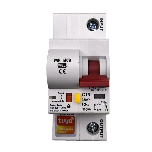 [DOMMOD00792] Disjoncteur WIFI 1P 16A AC230V PST-MCB-1P-16A