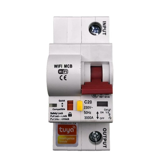 [DOMMOD00808] Disjoncteur WIFI 1P 16A AC230V PST-MCB-1P-16A (copie)