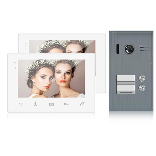 Écran 7" IP20 pour vidéophone 2fils Bus SDcard DL-82707EM