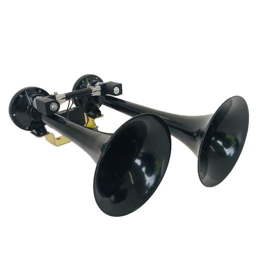 [AUTKLA55044] Klaxon à Air CGV 2 Trompes Métal Noir DC24V DLGY-108-1