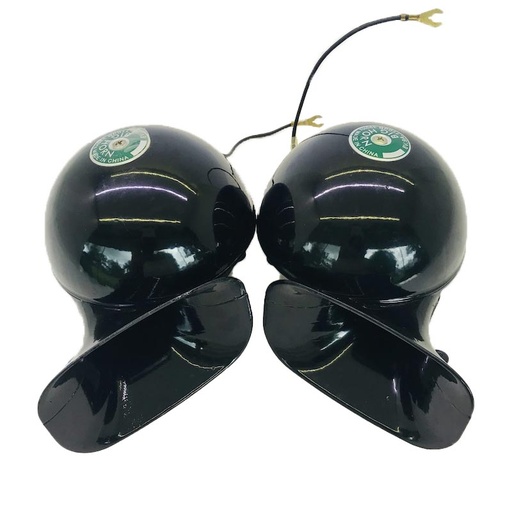 [AUTKLA55099] Klaxon électrique Turbine Mitsuba Horn 2 Trompes Métal Noir DC12V DL-35