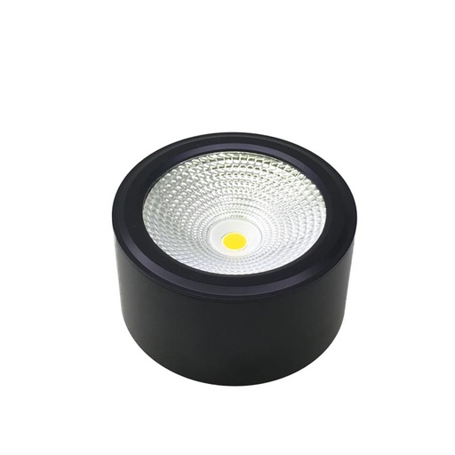 [ECLPLA10319] 7W Plafonnier 4500K Noir Rond 700Lm IP54 Φ90*65mm AC180-240V 50-60Hz