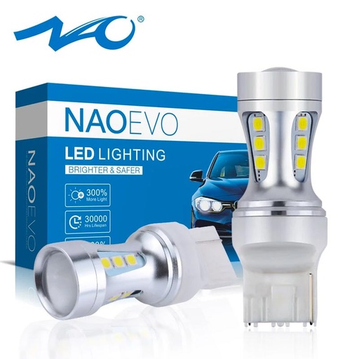 Ampoules LED 7443 T20 W21 18SMD3030 Blanc 6000K DC12V (copie)