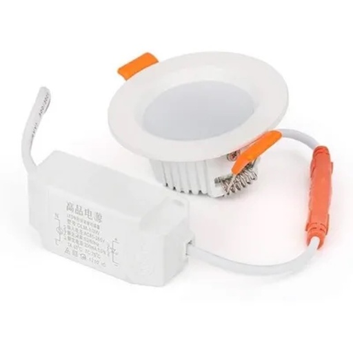 3W Downlight SMD 4500K Blanc Rond 300Lm IP44 70*40mm E55*40mm AC180-240V 50-60Hz (copie)