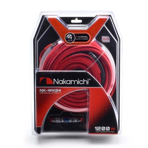 [AUTAUD07700] Kit câblage 4GA 4Ch Nakamichi NM-NKWK24